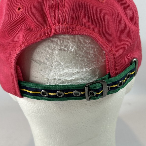 Vintage Lacoste Hat Cap Strap Back Adjustable Red Buckle Alligator Logo Strap - Picture 6 of 10